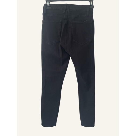 GOOD AMERICAN Good Waist Crop Jeans Side Slits Black Denim Women’s Size 4/27 - Picture 5 of 6